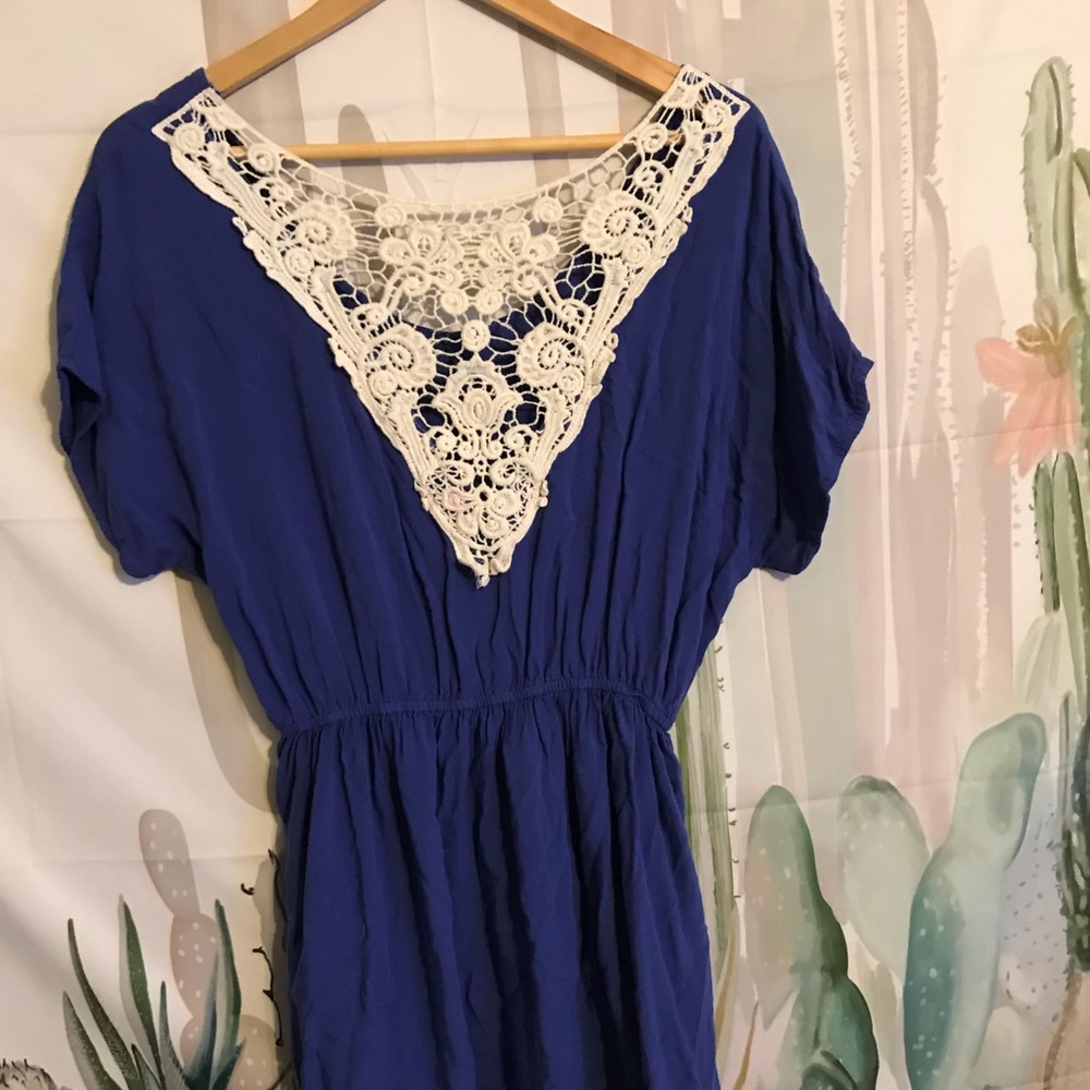 Blue lace dress
